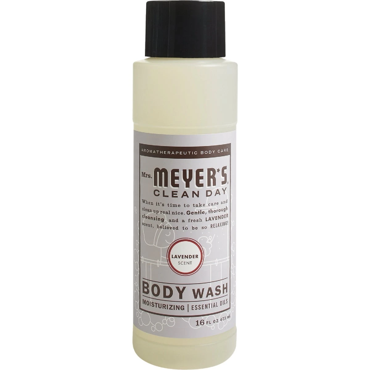 Mrs. Meyers Clean Day Lavender Body Wash 16 Fl Oz - Moisturizing Essential Oils