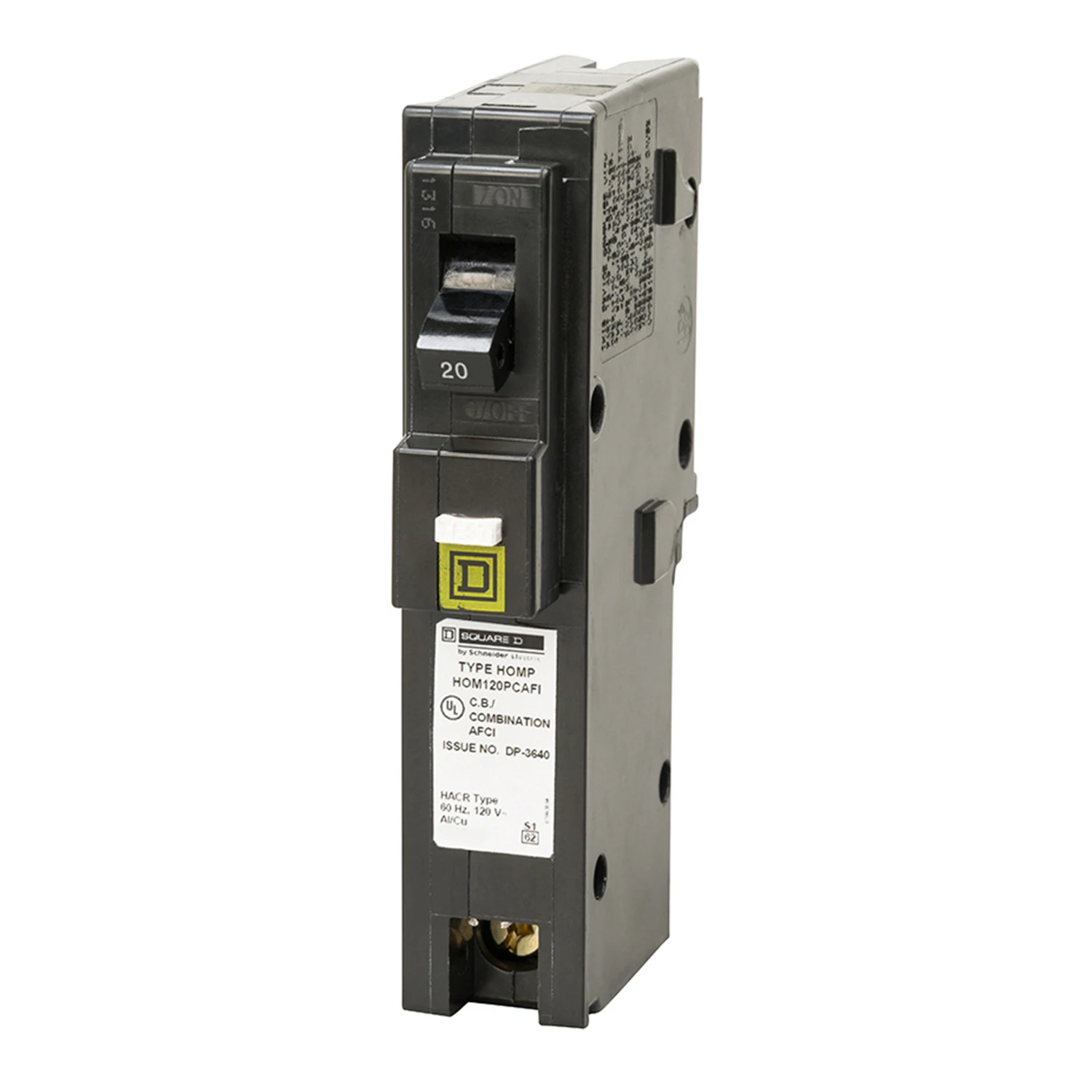 Square D HOM120PCAFIC Homeline 20-Amp Single-Pole CAFCI Circuit Breaker, Plug-In Square D HOM120PCAFIC Homeline 20-Amp Single-Pole CAFCI Circuit Breaker, Plug-In
