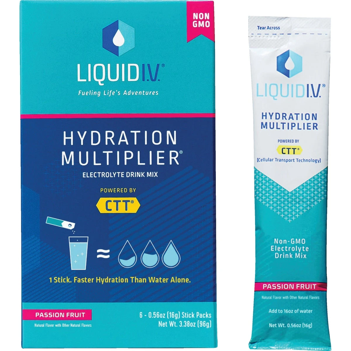 Electrolyte Hydration Drink Mix, Passion Fruit, 6-Ct.