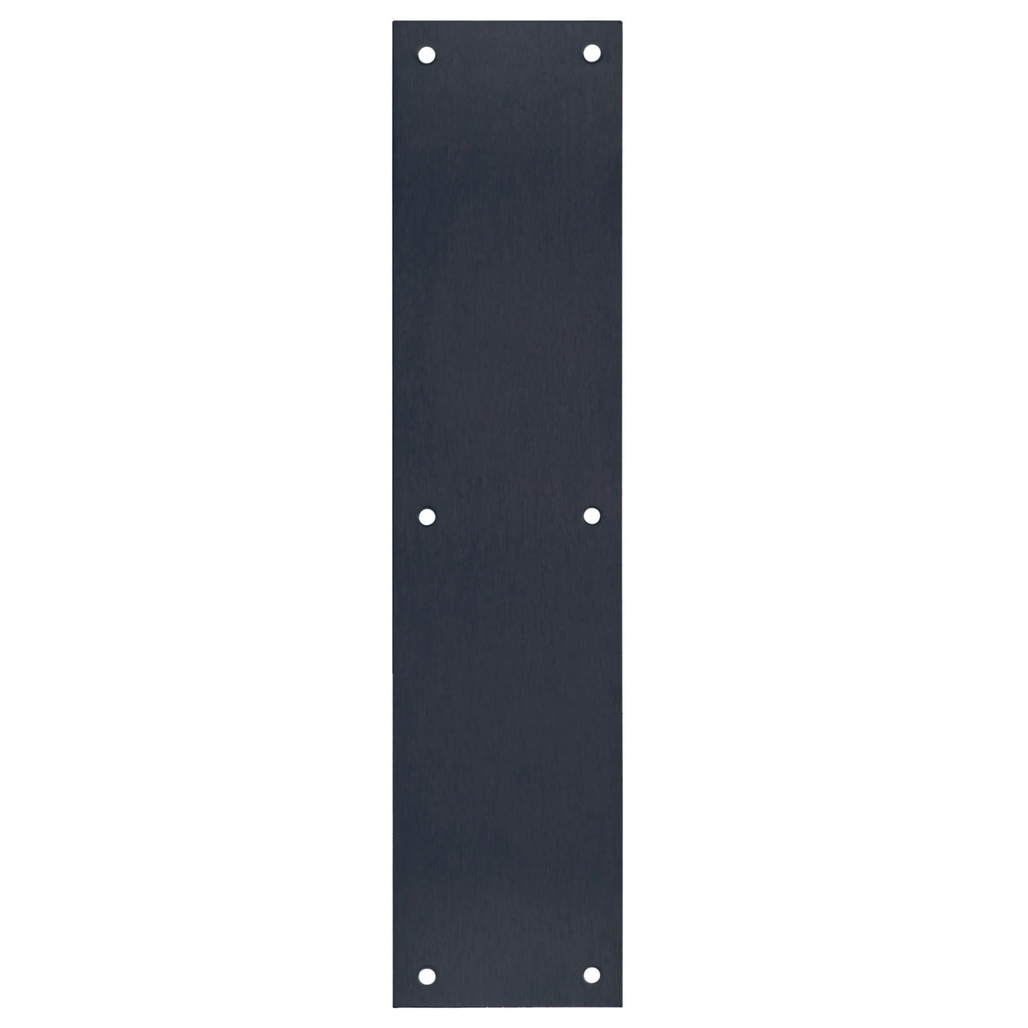 Door Push Plate, Matte Black, 3.5 x 15 In.