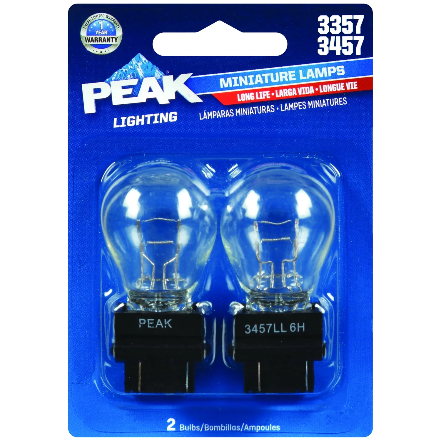 PEAK 3357/3457 12.8/14V Mini Incandescent Automotive Bulb (2-Pack)