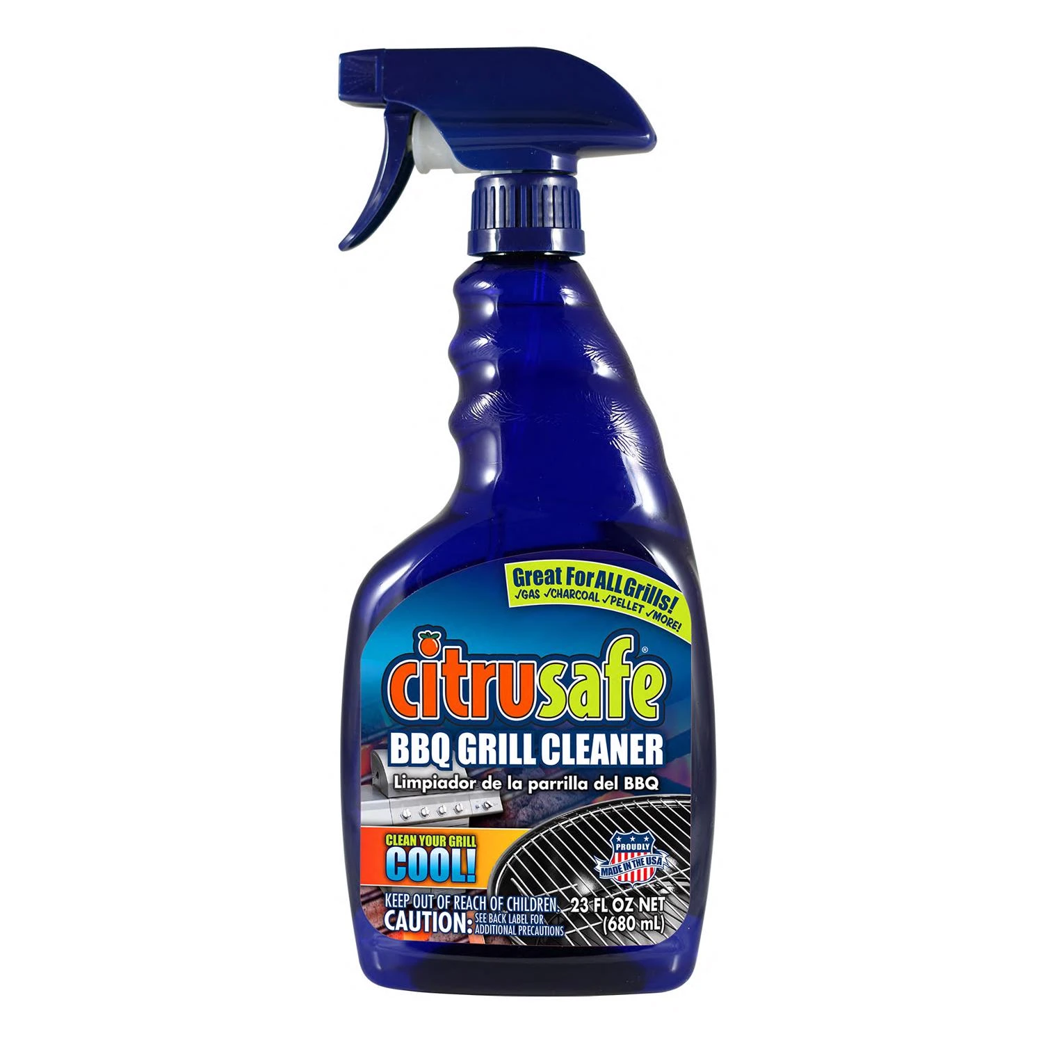 Citrusafe 3100002 BBQ Grill Cleaner, Citrus-Based, 23 oz.
