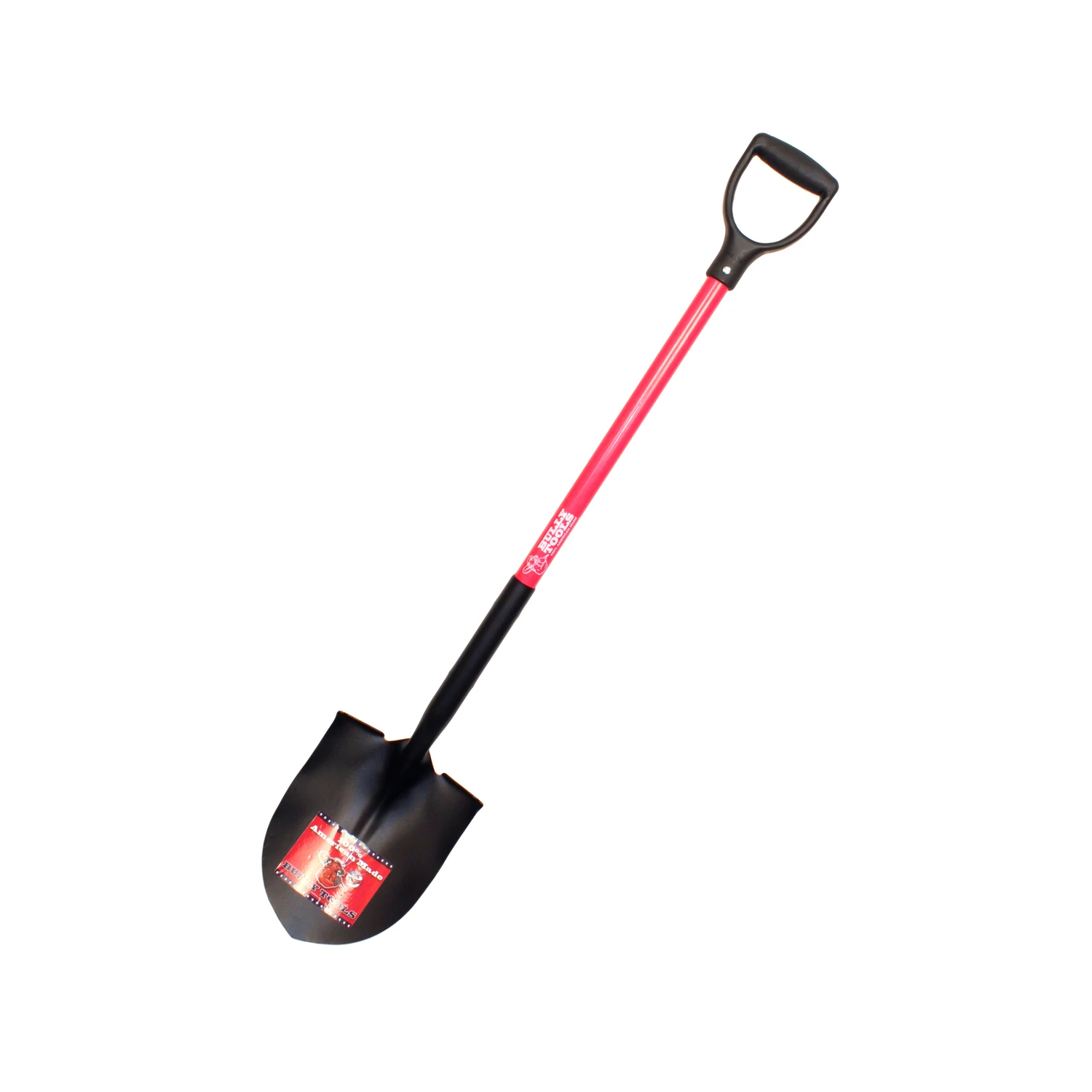 Round-Point Shovel, Fiberglass D-Grip Handle