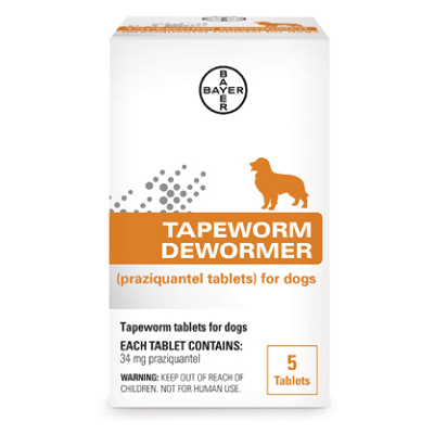 Bayer Tapeworm Dewormer Tablets for Dogs, 5 pack