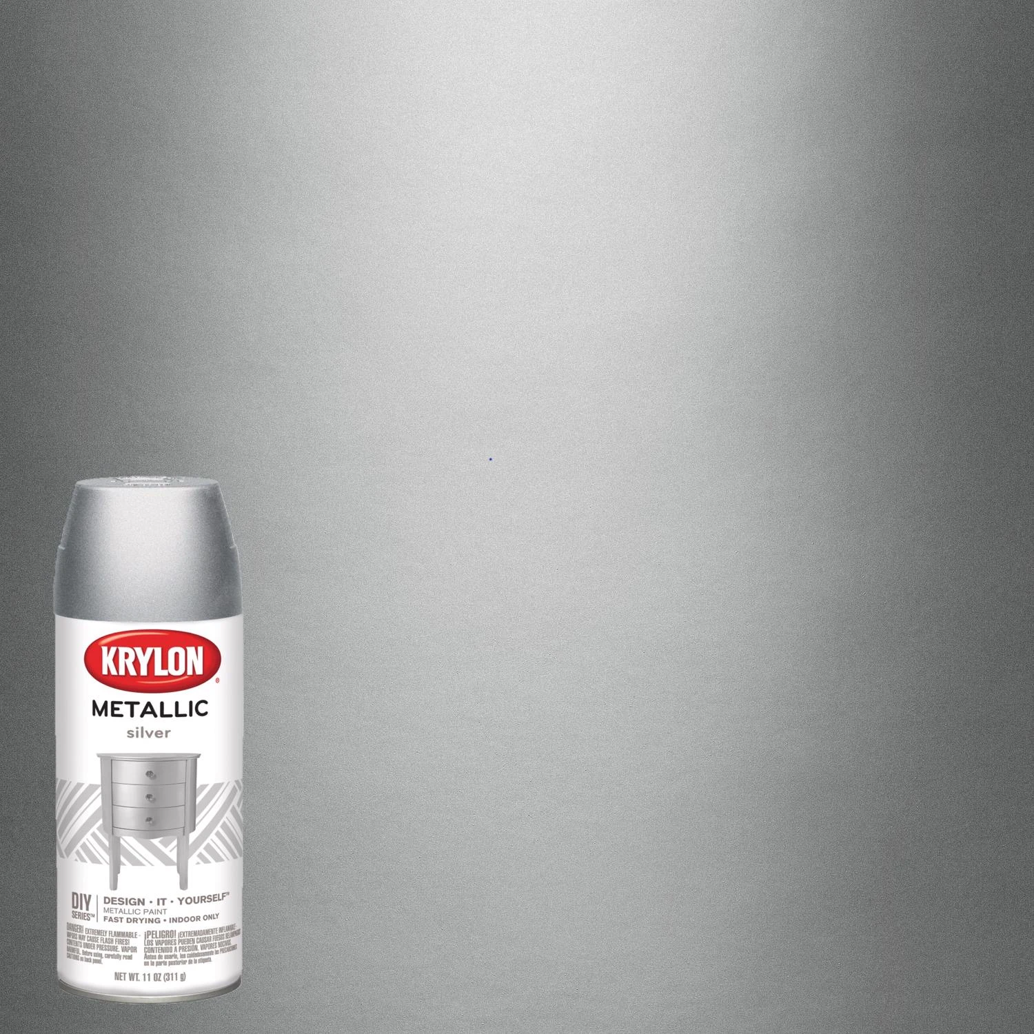 11 Oz. Brilliant Silver Metallic Gloss Spray Paint - Indoor Use