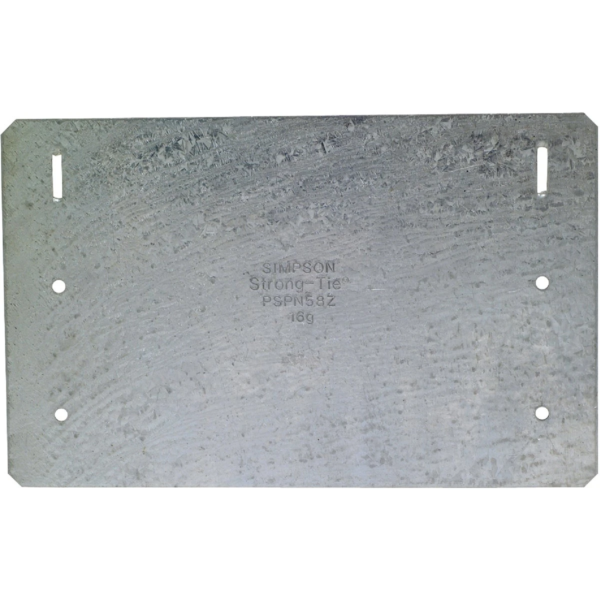 5 In. W X 8 In. L 16 Gauge Galvanized Steel Protection Plate
