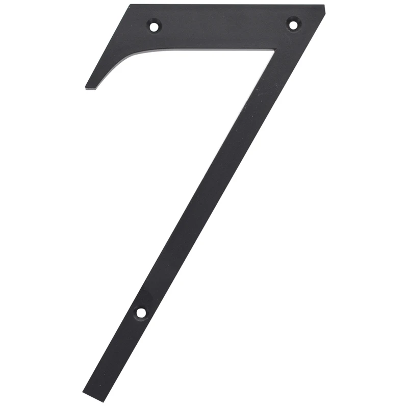 House Address Number 7, Nail-On, Reflective Plastic, 6-In.