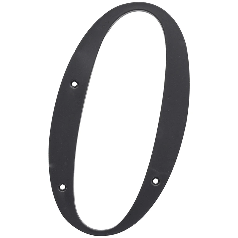 5028730 6 in. Number 0 Reflective Plastic Nail-On House Number, Black - Pack of 3