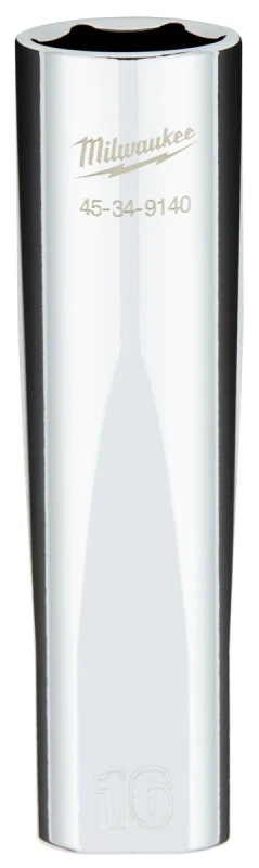 1/2 In. Drive 16 Mm 6-point Deep Metric Socket With Four Flat Sides