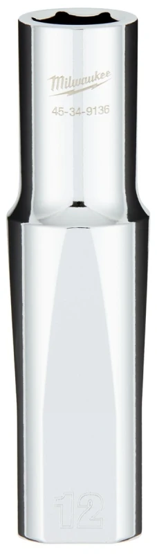 1/2 In. Drive 12 Mm 6-point Deep Metric Socket With Four Flat Sides