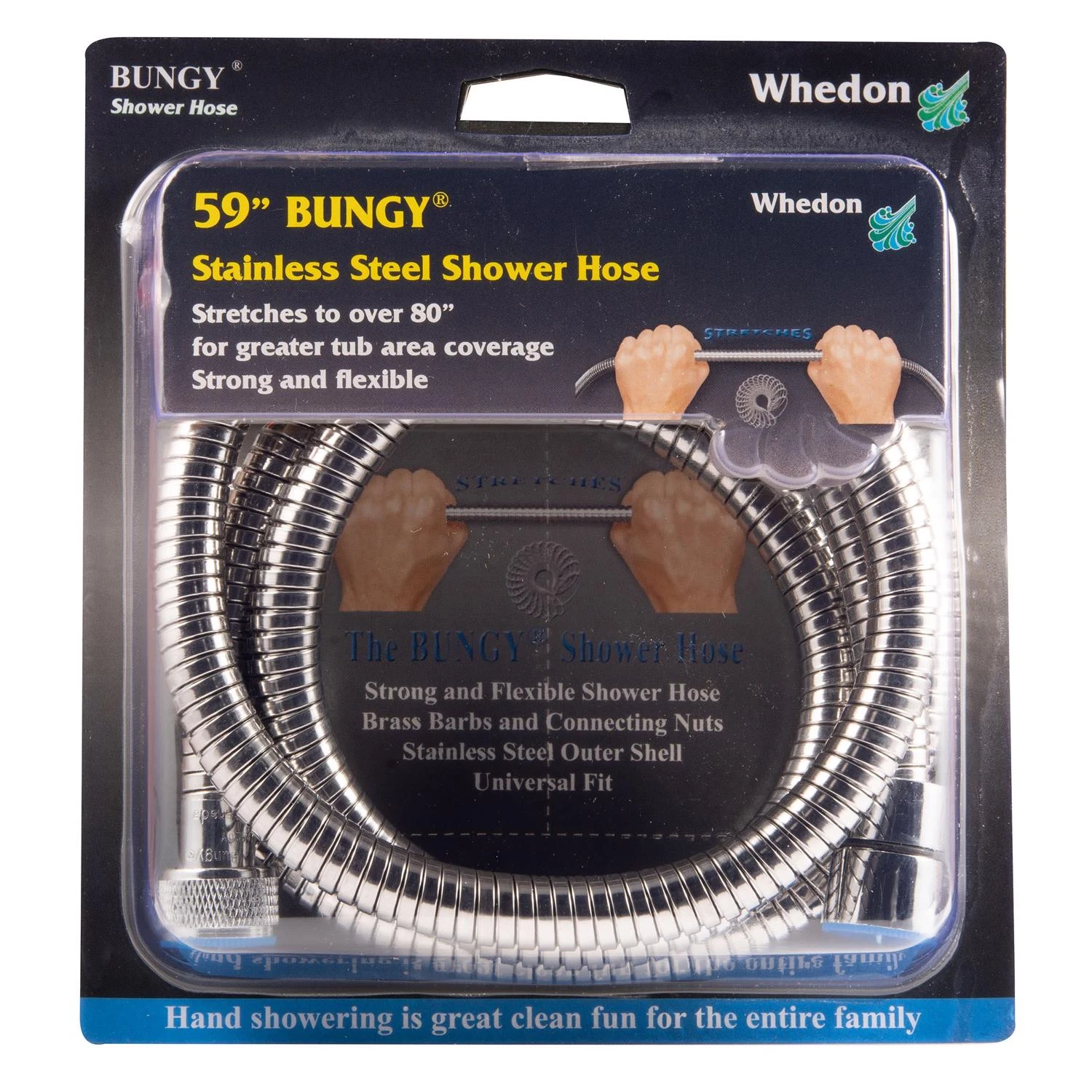 Bungy Metal Stretch Shower Hose, 59 In.