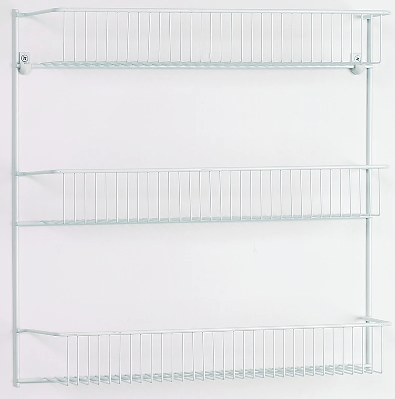 3-Wire-Shelf Unit, Door Or Wall Rack, White, 18-In.