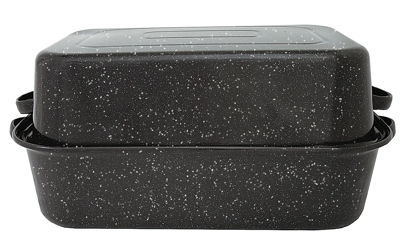 Roaster With Cover, Black, 25 Lb. Capacity, 21 In.