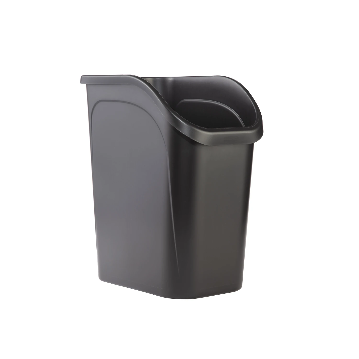 9.4 Gallon Black Resin Undercounter Wastebasket Model 2111429