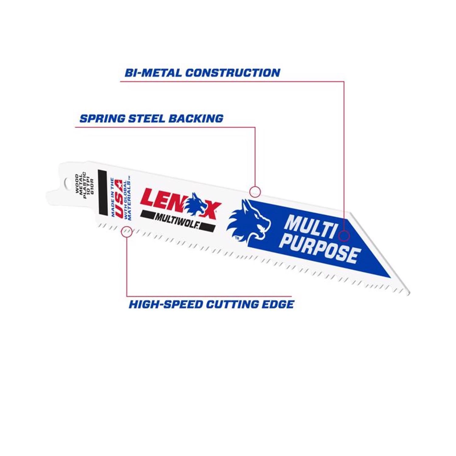 6-In. 10-TPI Bi-Metal Reciprocating Saw Blade