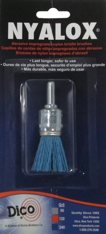 Nyalox 3/4 In. Medium & Fine Drill-mounted Wire Brush With 1/4 In. Shank