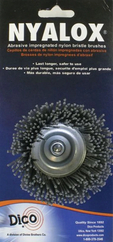 Nyalox 2-1/2 In. Extra Coarse Drill-mounted Wire Brush With 1/4 In. Shank