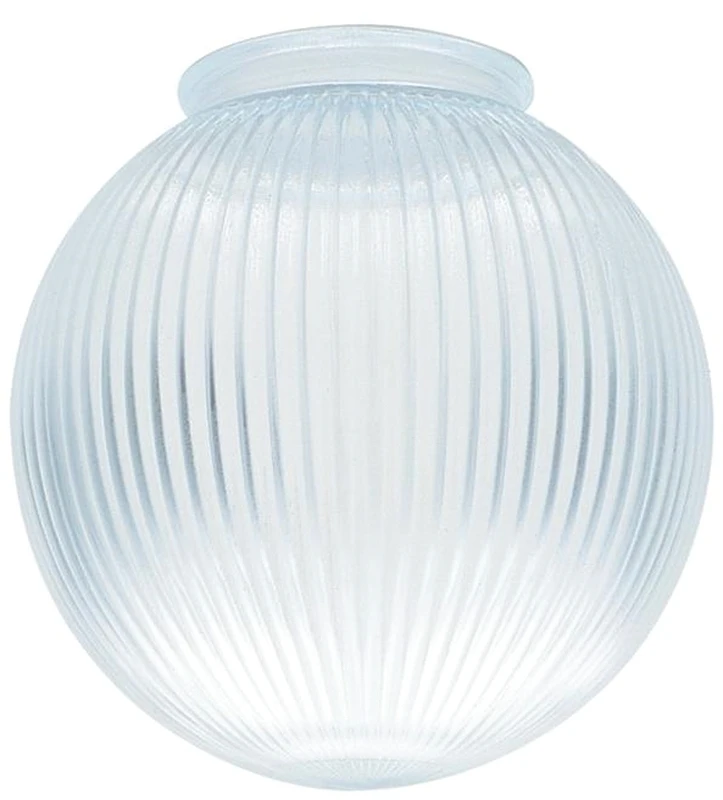 Globe Clear Glass Shade 6 Pk, 6.38 In Diameter, 3.25 In Fitter, Model 85254