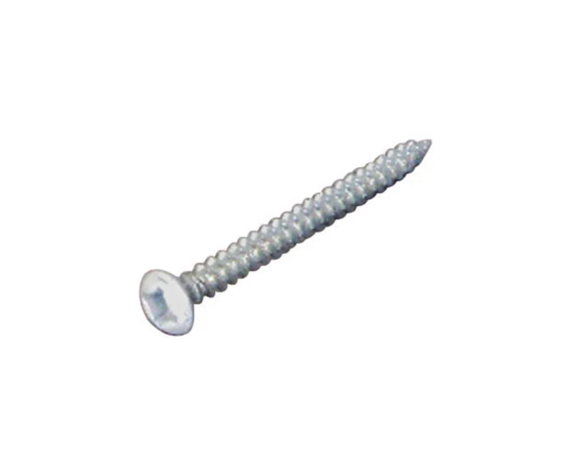 Us Hardware Oval Steel Rosette Button Specialty Screws 100 Pk, 1-1/2 In. Length, White Head