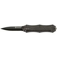 Otf Assist Knife With Finger Actuator And Black Spear Point Blade