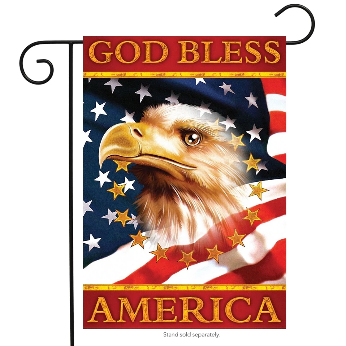 God Bless America Eagle Garden Flag 12.5" X 18" Patriotic Decoration