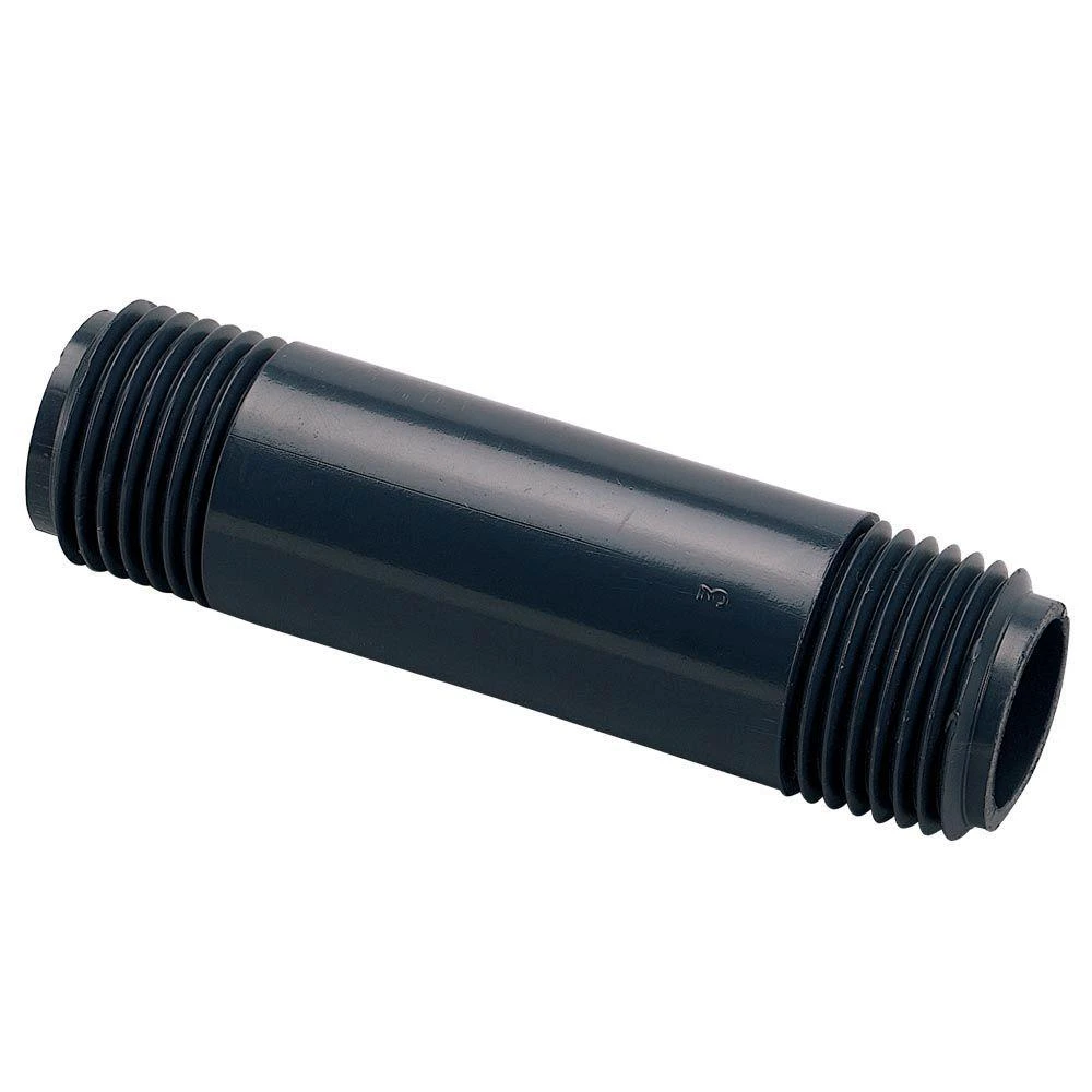 Underground Sprinkler PVC Nipple, Molded Gray, 1/2 x 6 In.
