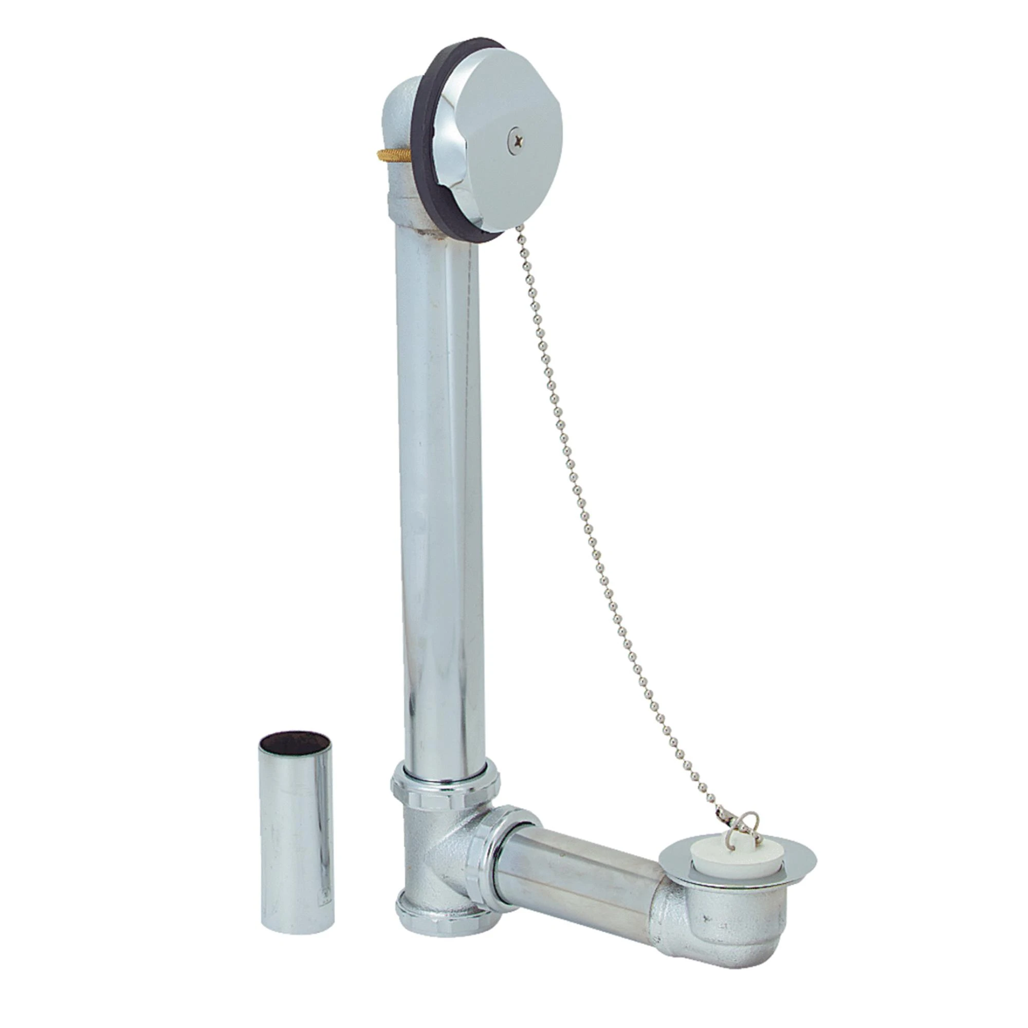 1-3/8 In. Brass Bath Drain With Polished Chrome Trim And Waste & Overflow