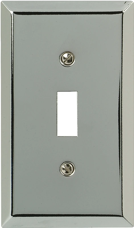 Amerelle 161T Wallplate, 4-15/16 in L, 2-7/8 in W, 1-Gang, Steel, Polished Chrome