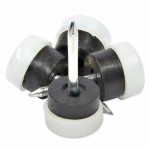 Furniture Glides, Nail-On, Cushioned White Plastic, 3/4-In., 4-Pk.