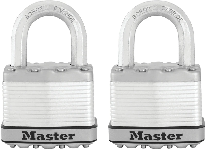 2-pack 2 In. Laminated Steel Ball Bearing Locking Padlock Keyed Alike