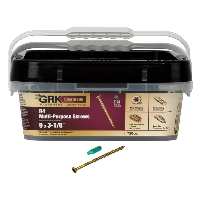R4 No. 9 X 3-1/8 In. L Star Coated Multi-purpose Screws 720 Pk