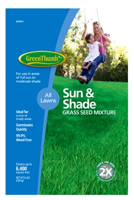 Gt 8lb Premium Sun & Shade Grass Seed For Lush Lawns