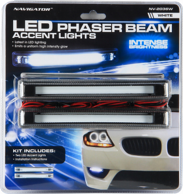LED Daytime Running Accent Lights, Slim Beam, 6 x .75 x 1-5/8-In., 2-Pk.