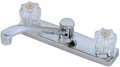 2-Handle Standard Kitchen Faucet in Chrome