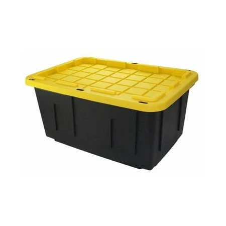 Creative Plastic Concepts SH27GTOUGHBXB/Y Tough Storage Box, 27-Gal., Must Purchase in Quantities of 6