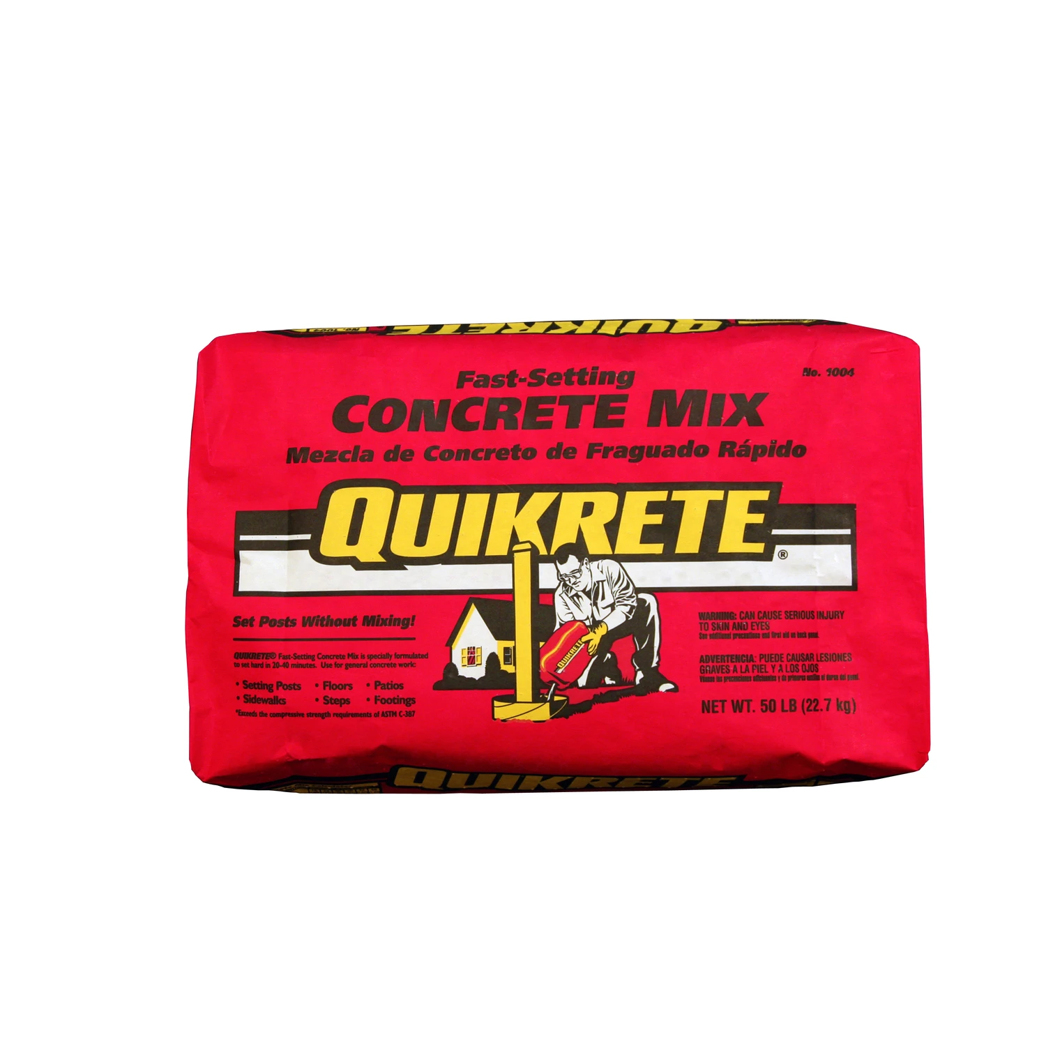 Fast Setting Concrete Mix 50 Lb Gray, Sets In 20-40 Minutes, Model 1004-50