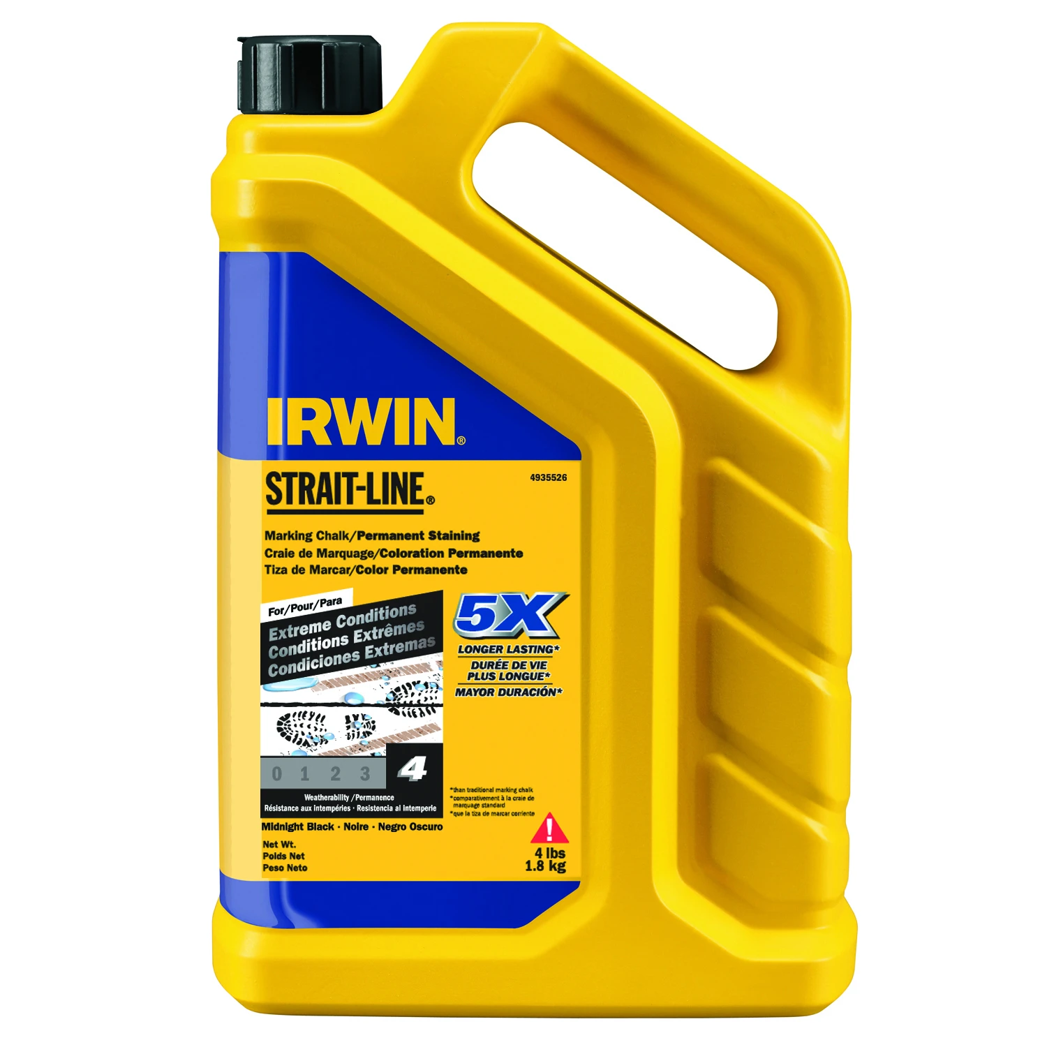Strait-line 4 Lb Permanent Marking Chalk Midnight Black 1 Pk With Flip-top Cap