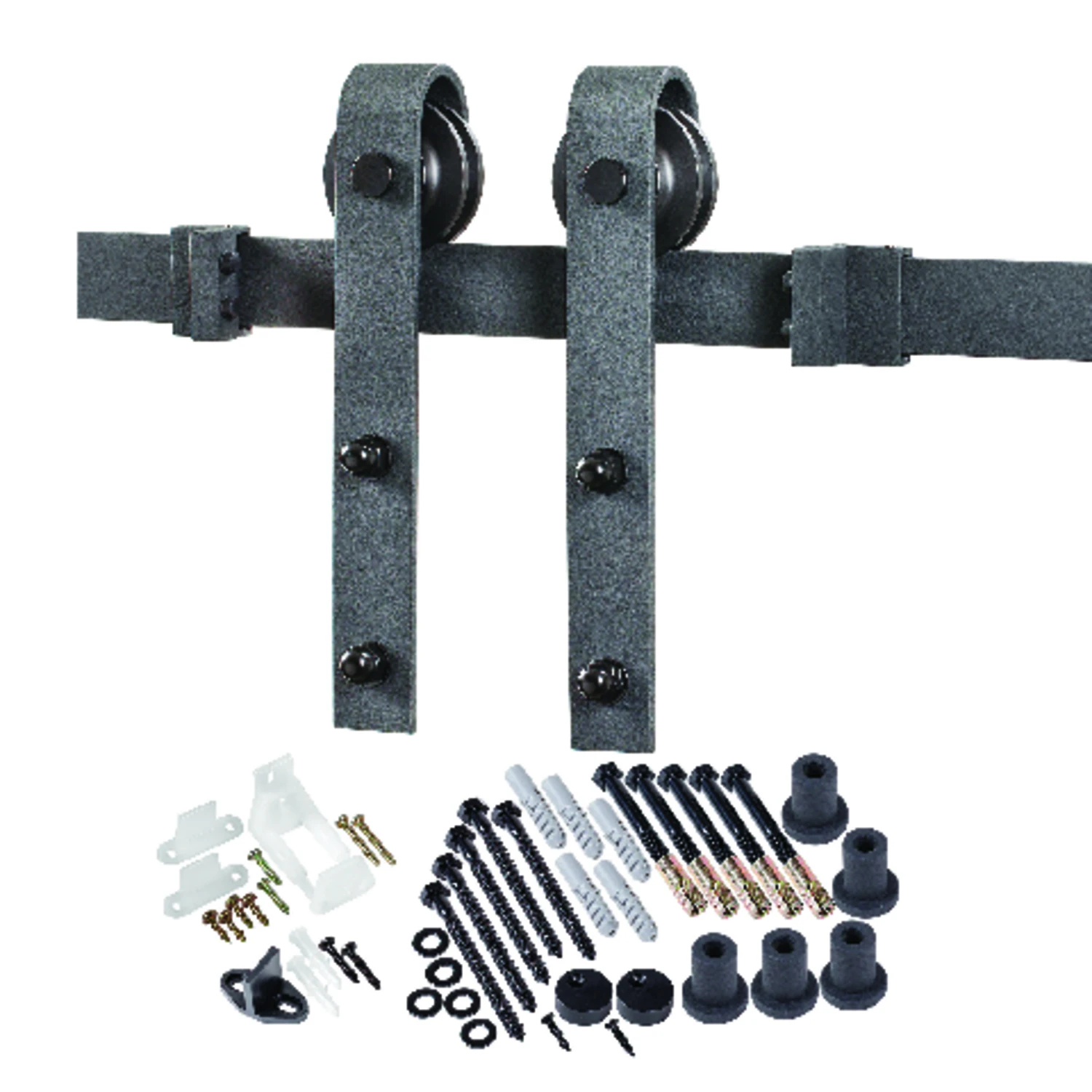 96" Matte Black Sliding Door Track Kit For Barn Doors - Bd102k096mb