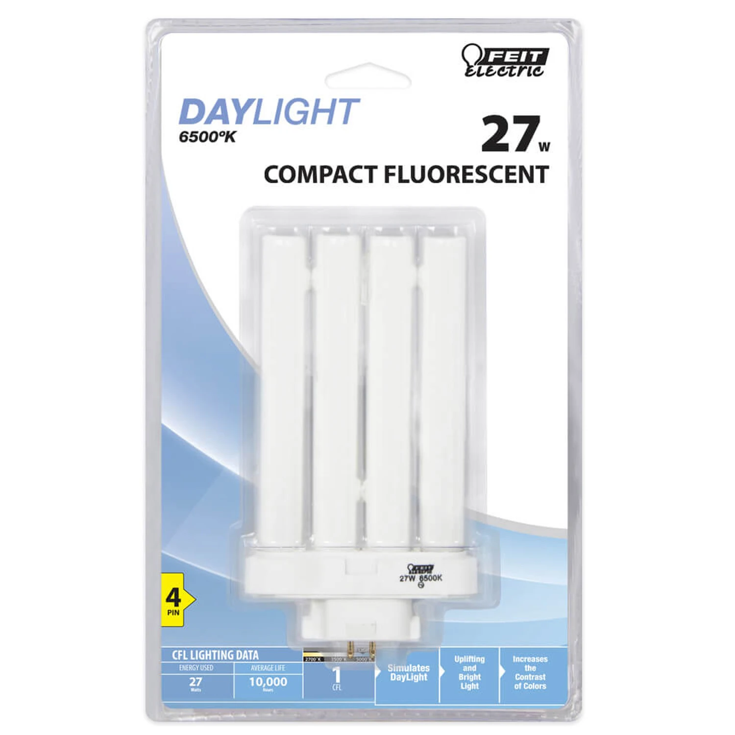 27w Pl Cfl Bulb 5.875 In. L Daylight 6500k Gx10q-4 Base 1 Pk