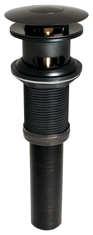K820-75brz Universal Push Button Bathroom Sink Drain With Overflow, Bronze