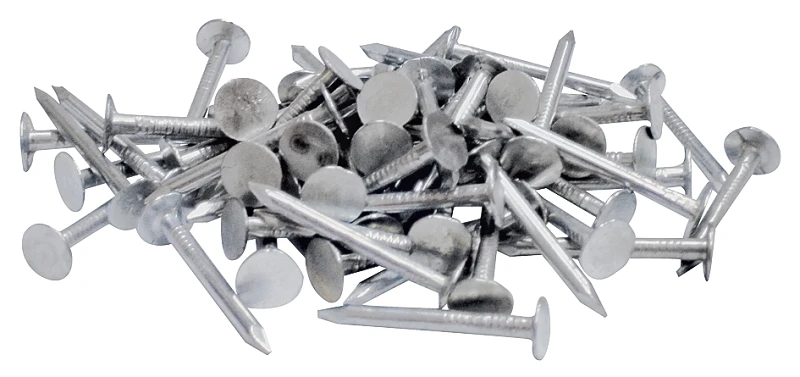 1-1/4 In. Electro-galvanized Steel Roofing Nail Flat Head 25 Lb Pail