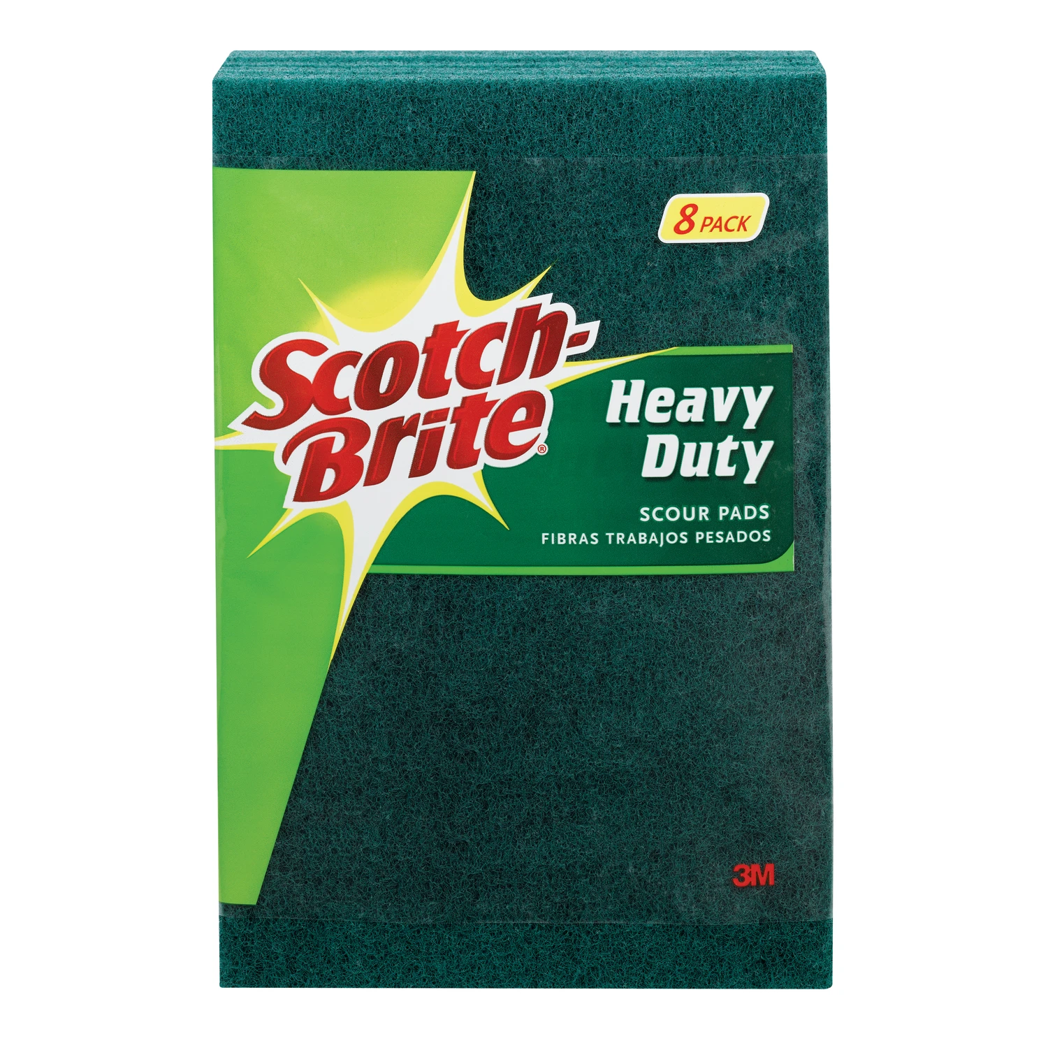 Heavy Duty Scouring Pad 6 In. L, 8 Pk, Model 220-8-cc, Green