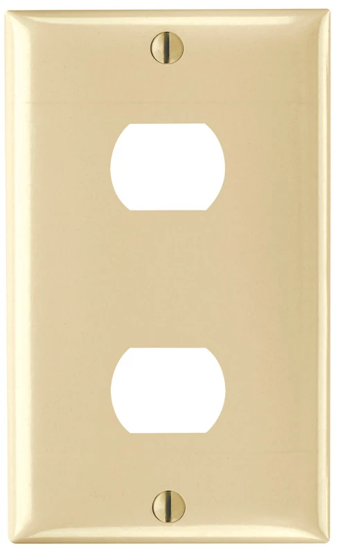 Ivory 1 Gang Despard Wall Plate K2i, Plastic, 1 Pk