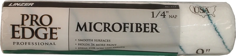 Pro Edge Microfiber 9 In. W X 1/4 In. Regular Paint Roller Cover 1 Pk