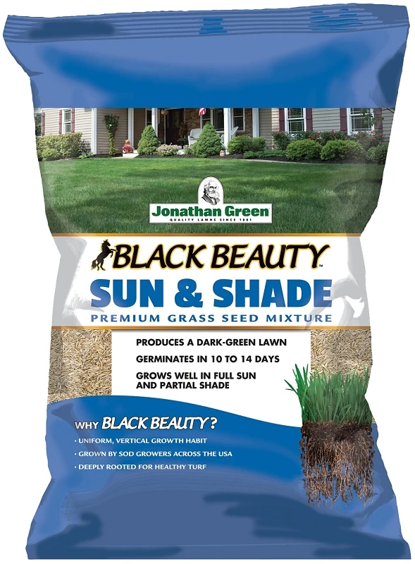 Black Beauty Sun & Shade Grass Seed Mixture, 50 Lb Bag