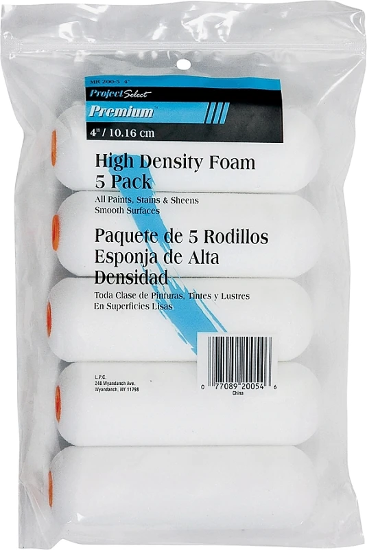 Impact Foam 4 In. W Mini Paint Roller Cover 5 Pk For Smooth Surfaces