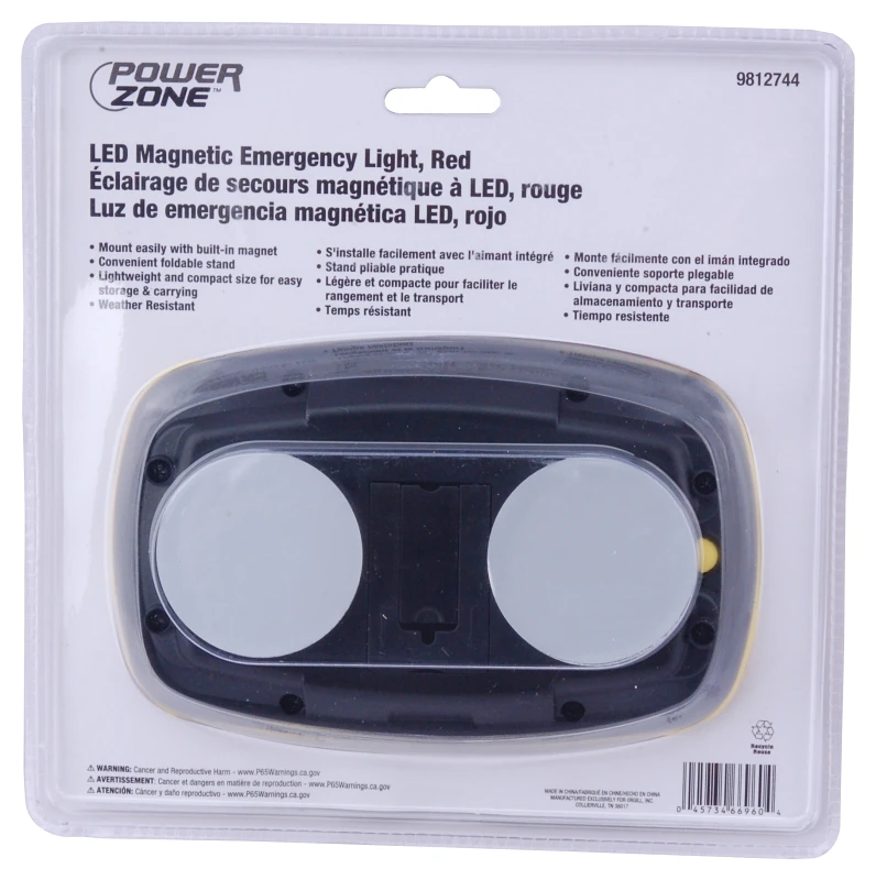 35706 Magnetic Emergency Led Light With Red Reflector And Built-in Magnet
