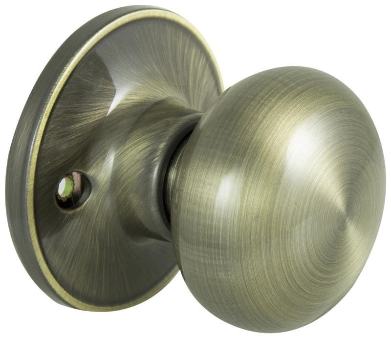Tf840v-ps Dummy Door Knob Set, Antique Brass Finish, Steel Construction