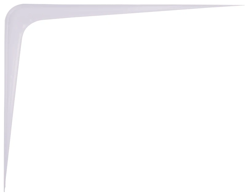 10 X 12 In. Bracket Shelf, Steel, Powder Coated, White, 132 Lb/pair