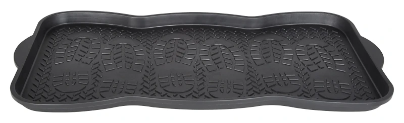 76055 Plastic Boot And Shoe Tray, 29.5 In L X 15 In W, Black